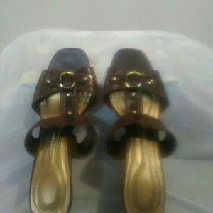 Airstep Brown Sandals  about 2 1/2 inches Size 10